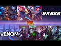MOBILE LEGENDS S.A.B.E.R VS V.E.N.O.M | MOBILE LEGENDS SABER VS VENOM 1V1 FIGHT