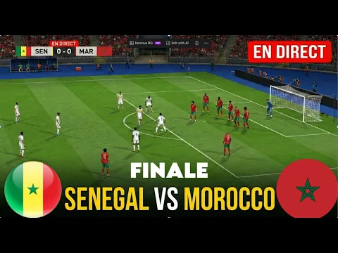 Video Thumbnail: 🔴EN DIRECT : SENEGAL VS MOROCCO | AFRICA CUP OF NATIONS FINAL | SIMULATION GAMEPLAY