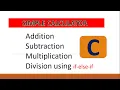 Simple Calculator using If-else