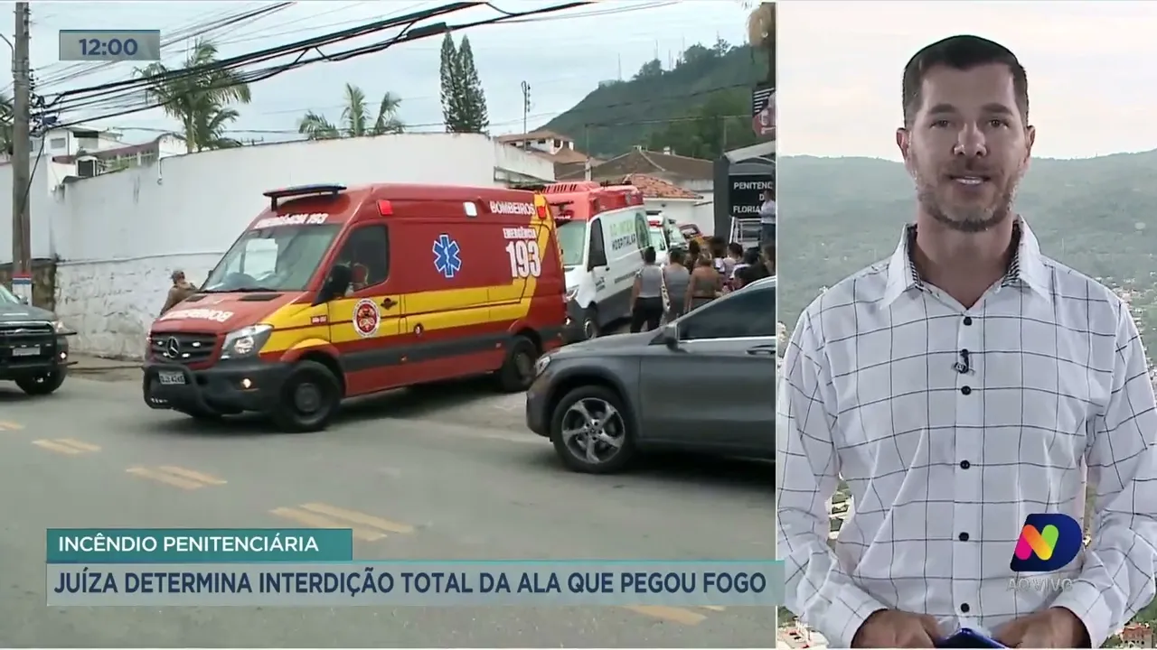 Corpo de bombeiros militar de SC divulgou as causas do incêndio na penitenciária de Florianópolis