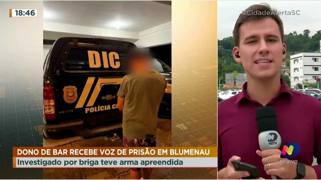 Dono de bar recebe voz de prisão em Blumenau