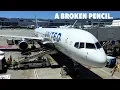 A BROKEN PENCIL Delayed on the United 757-300