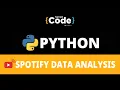 Spotify Data Analysis Project Spotify Data Analysis Using Python Data Analysis 2022 SimpliCode
