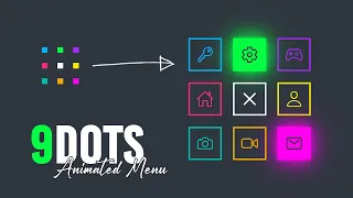 Animated 9 Dots Navigation Menu using Html CSS Javascript