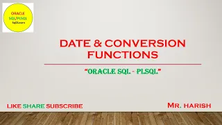 Oracle SQL Date Conversion Functions