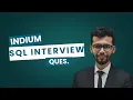 Indium SQL Interview Question Self Join Udit Soni