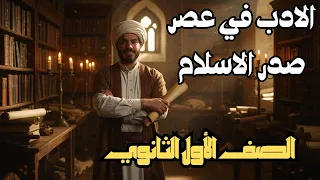 شرح درس الأدب في عصر صدر الاسلام الصف الأول الثانوي عام باكالوريا ترم أول 2026 
