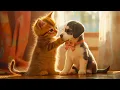 Download Lagu A tiny kitten takes care of a puppy | Cult of Kittens AI