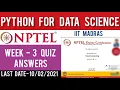 NPTEL 2021 Python For Data Science Week 3 Answers Python For Data Science Assignment 3 Solutions