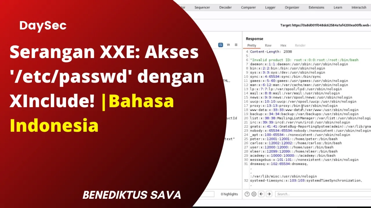 File Hunt: Strategi Terbaru Menggunakan XInclude Exploit untuk mengakses file '/ect/passwd'