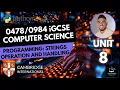 iGCSE Computer Science - Unit 8 Lesson 4 Programming