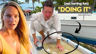 ⛵️HAVING FUN *DOING IT* (again?) | DIY Sailboat Teak Deck Removal | Hallberg Rassy 352