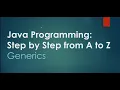 Generics Collections Framework Java Programming Step by Step from A to Z