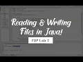 Read and Write Files in Java Fundamentals of Programming FOP Lab 7