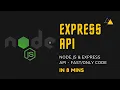 Fast Code Node JS API Express js Server in 8 mins
