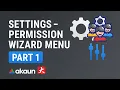 Permission Wizard Menu - Settings