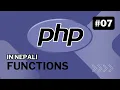 PHP Tutorial for Beginners Functions in PHP Definitions Parameters Return Values Nepali