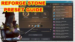 BDO Reforge Stone Preset Guide