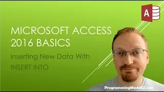 13 Microsoft Access 2016 Inserting New Data With an INSERT INTO Query in SQL