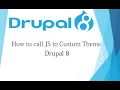 Drupal 8 Tutorial for Beginner Lesson-43 How to Call JS File in Custom Theme Drupal 8 - Hindi