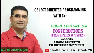 Constructors Properties Types - Example Default Constructor Parameterized Constructor