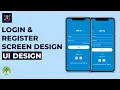 Android UI Design Tutorial Login Register Screen UI Design UiUX Tutorial