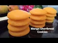 Mango Shortbread Cookies/Easy Shortbread Cookies/One Bowl Cookies Recipe