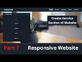 create service section responsive website using html and css