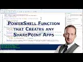 080 PowerShell Function that Creates Any SharePoint Apps - PowerShell with SharePoint from Scratch