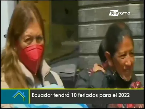 Ecuador tendrá 10 feriados para el 2022
