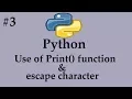 Python Use of Print function escape characters