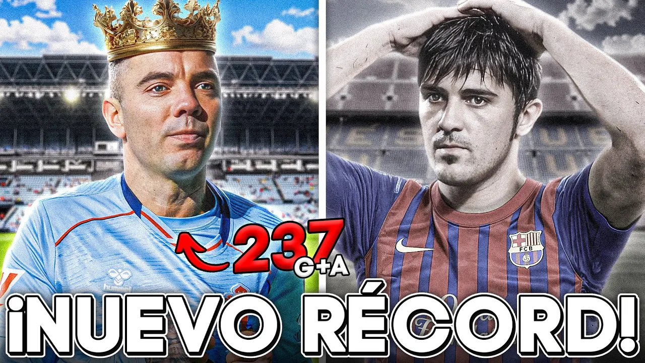 ¡RÉCORD HISTÓRICO EN LALIGA! IAGO ASPAS SUPERA A DAVID VILLA
