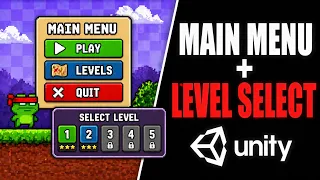 Create a Main Menu Level Selection Screen Unity UI Tutorial