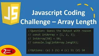 Javascript Coding Challenge Find Array Length Code Output - Episode 5