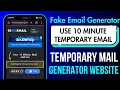 Temporary email generator how to use 10 minute mail 10 minute email account use fake email