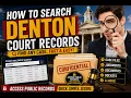 How to search Denton court records