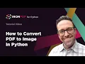 How to Convert PDF to Image in Python IronPDF