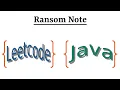 Leetcode Question 383 Ransom Note in Java