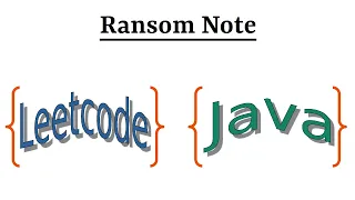 Leetcode Question 383 Ransom Note in Java