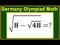 Germany A Nice Nested Square Algebra Olympiad Math Problem Math Olympiad Can you solve this