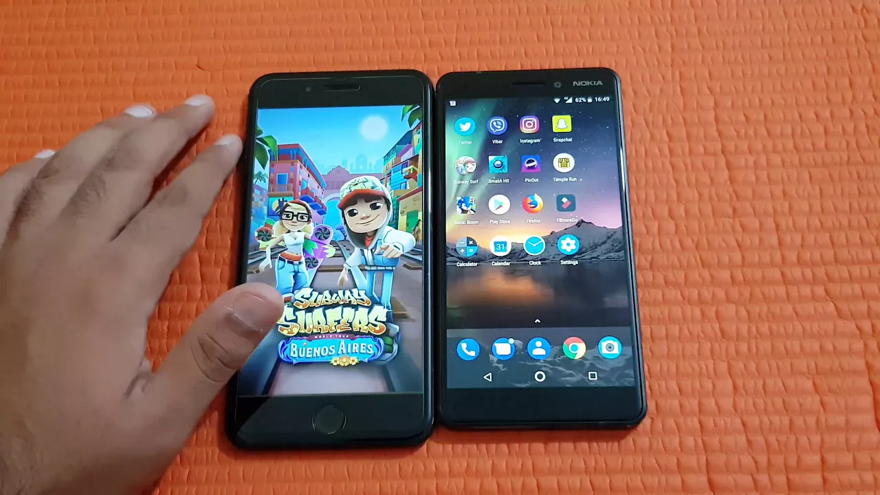Nokia 6 vs iPhone 6 SPEED TEST COMPARISON!