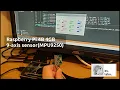 Displays the value of the 9-axis sensor connected to the Raspberry Pi with OpenCV