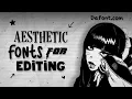 AESTHETIC FONTS FOR EDITING - UNDERRATED FONTS ON DAFONT COM Mad Edits