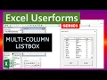 Excel Userforms Multi-Column ListBox