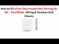 How to Fix Vivint Thermostat Not Turning On AC - Cool Mode Wiring Outdoor Unit Checks