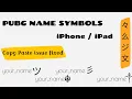 BGMI Name Symbols on iPhone Copy Paste issue Fixed