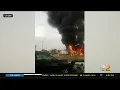 Fiery tractor trailer crash closes lanes on I-78 in Newark