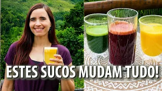 3 SUCOS NATURAIS mais POTENTES que comecei a fazer no ano! Muitos benefícios e fáceis!