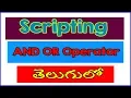 AND OR Operators Scripting In Telugu linux