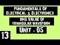 RMS Value Of Triangular Waveform FEEE Part - 13 Unit